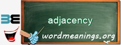 WordMeaning blackboard for adjacency